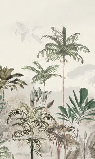 Papier peint panoramique jungle eden vert