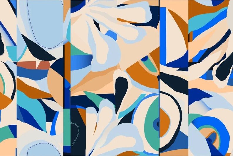 Papier peint abstrait vibrant, XXL, tendance