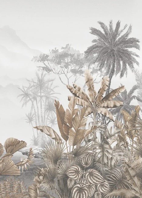 Papier peint tendance tropical sepia