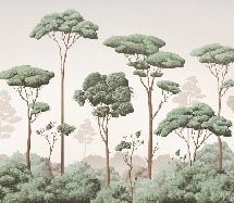 Papier peint brise légère pinède, XXL, tendance