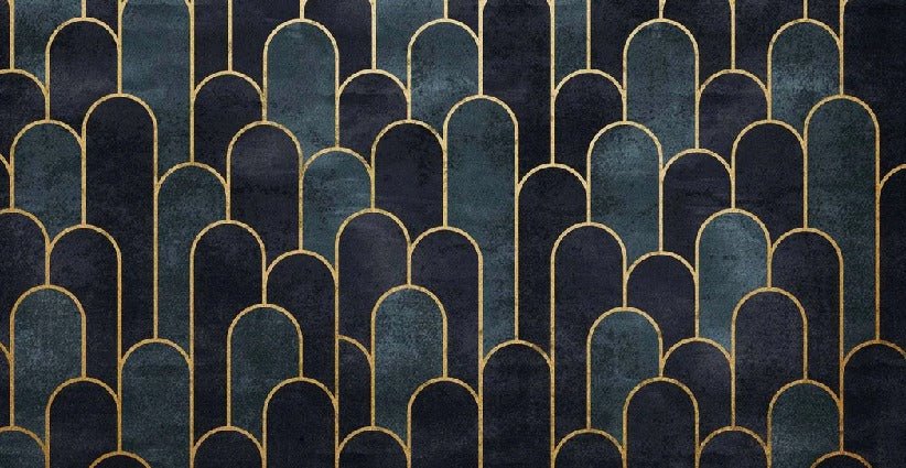 Papier peint dark blue chic, XXL, tendance