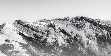 Tapete Berg schwarz und weiß Grand Massif