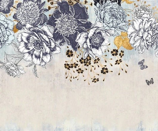 Retro floral wallpaper
