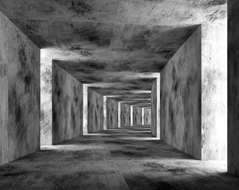 Papier peint trompe l'oeil 3D industriel, XXL, tendance