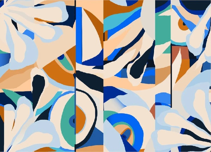 Papier peint abstrait vibrant