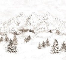 Papier peint montagne massif des Alpes, XXL, tendance