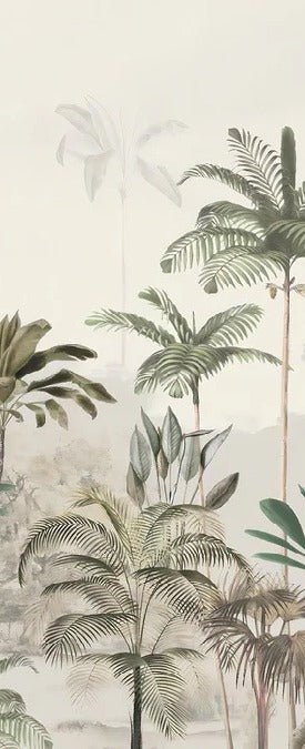 Papier peint panoramique jungle eden vert