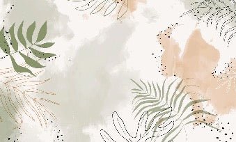 Panorama-Tapete Aquarell Pflanzen