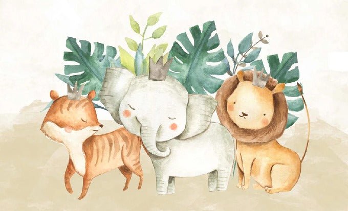 Papel pintado panorámico Bébé Animaux