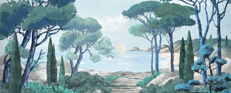 Papier peint balade dans les calanques, XXL, tendance