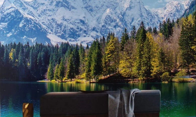 Carta da parati panoramica Lago di montagna in Alta Savoia