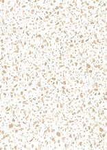 Tapete mit Terrazzo-Effekt in Sepia