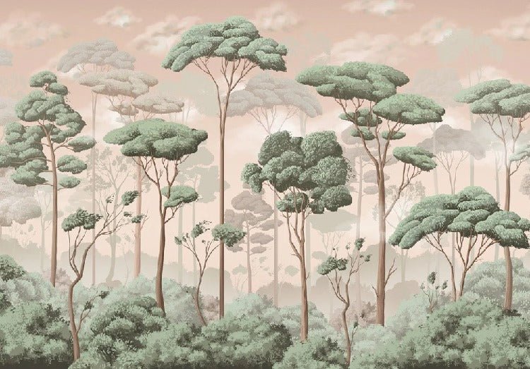 Papier peint panoramique pinède volupté jasmin, XXL, tendance