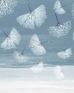 Tapete Badezimmer japandi blue gingko
