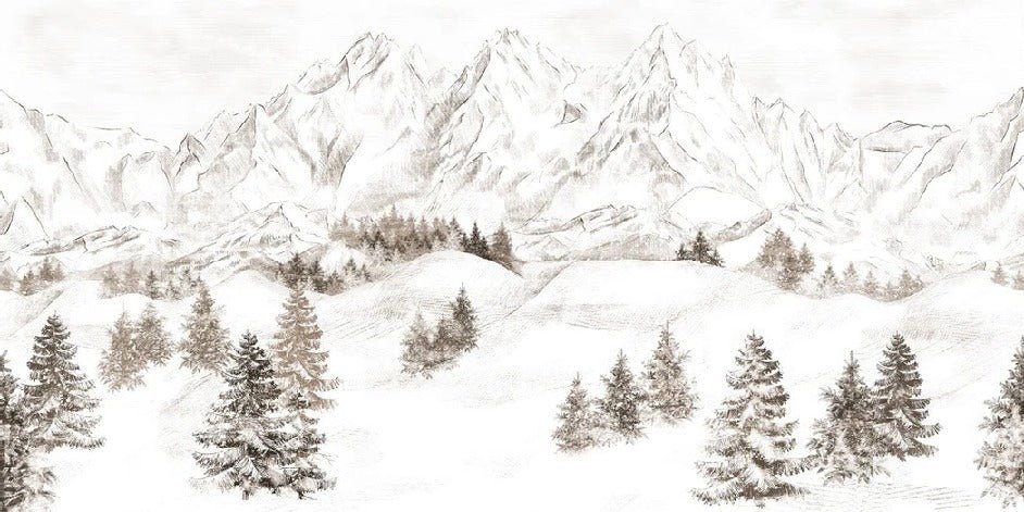 Papier peint montagne massif des Alpes, XXL, tendance