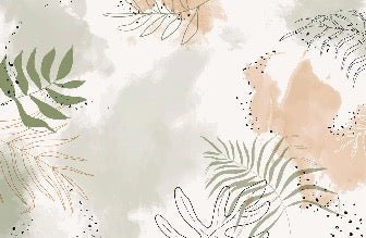 Panorama-Tapete Aquarell Pflanzen