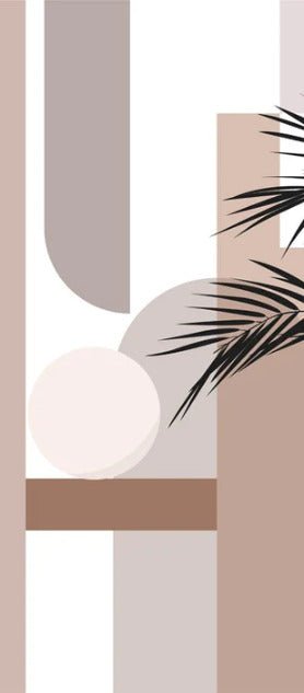 Papier peint panoramique géométrique terracotta, XXL, tendance