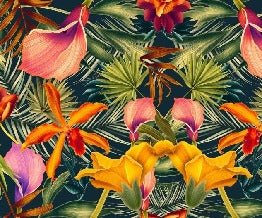 Papel pintado WC Naranja Tropical