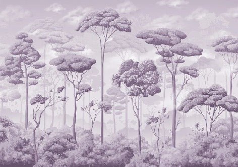 Papier peint panoramique pinède volupté violet