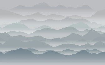 Papier peint panoramique cimes mist