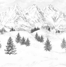 Papier peint montagne sommets de Chamonix