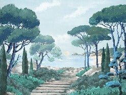 Papier peint balade dans les calanques, XXL, tendance