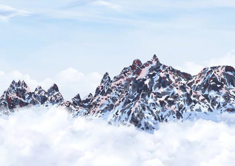 Papier peint Mont Blanc toile des Cimes