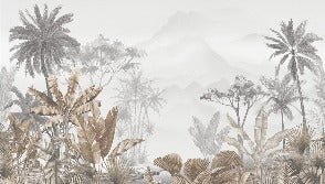 Papier peint tendance tropical sepia, XXL, tendance