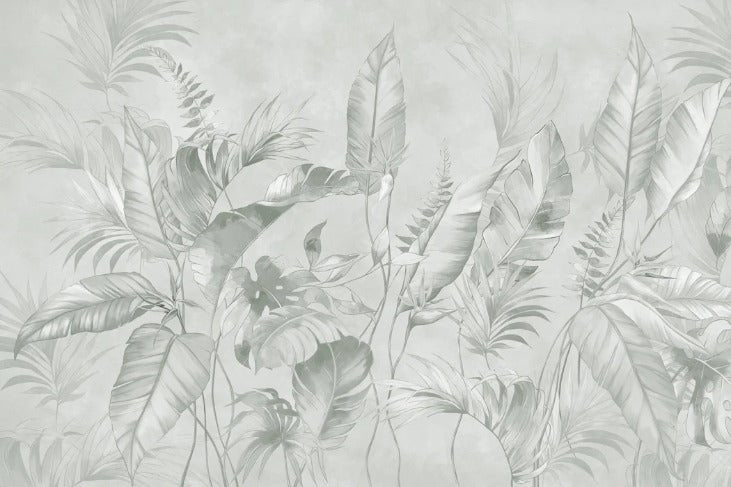 Papier peint élégante jungle sauge, XXL, tendance