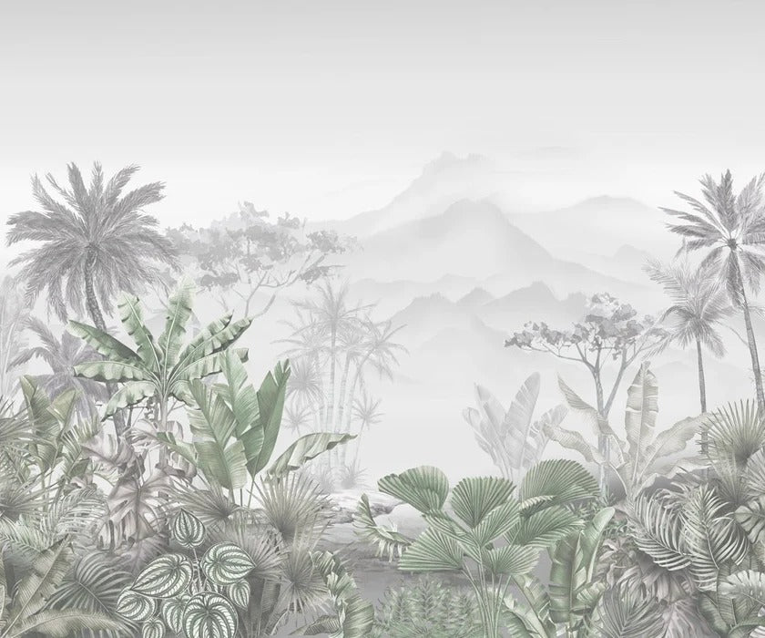 Papier peint tendance tropical vert, XXL, tendance