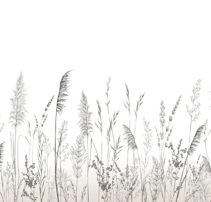 Papier peint poétique pampa, XXL, tendance