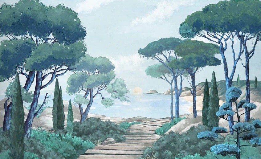 Papier peint balade dans les calanques, XXL, tendance