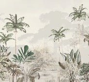 Papier peint panoramique jungle eden vert