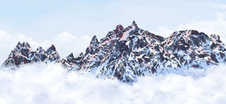 Papier peint Mont Blanc toile des Cimes
