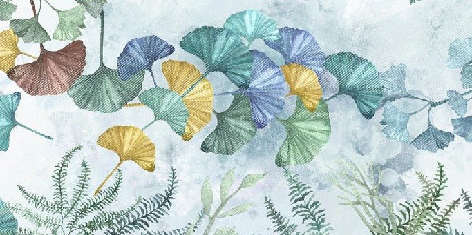 Papel pintado panoramico ginkgo biloba japon