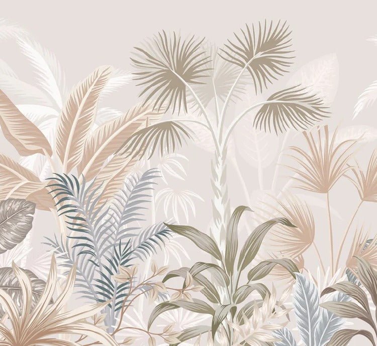 Papier peint panoramique jungle terracotta
