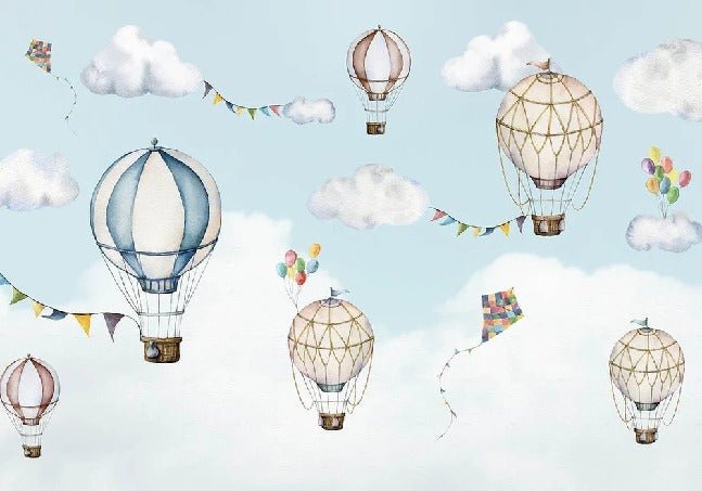 Papier peint envol des montgolfières