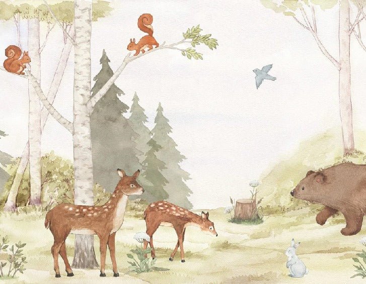 Papier peint forêt enchantée chambre enfant