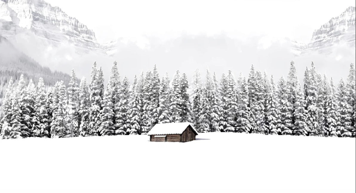 Carta da parati panoramica per chalet di montagna