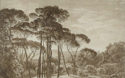 Papier peint panoramique paysage italien ambré, XXL, tendance