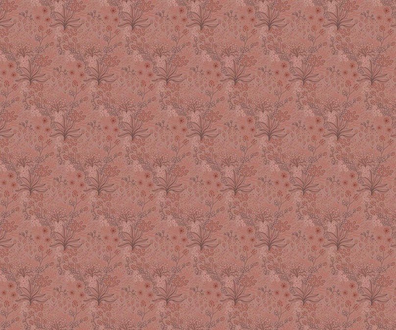 Papier peint essence végétale blush