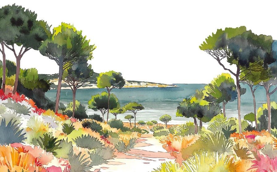 Panoramic summer air wallpaper