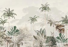 Papier peint panoramique jungle eden vert
