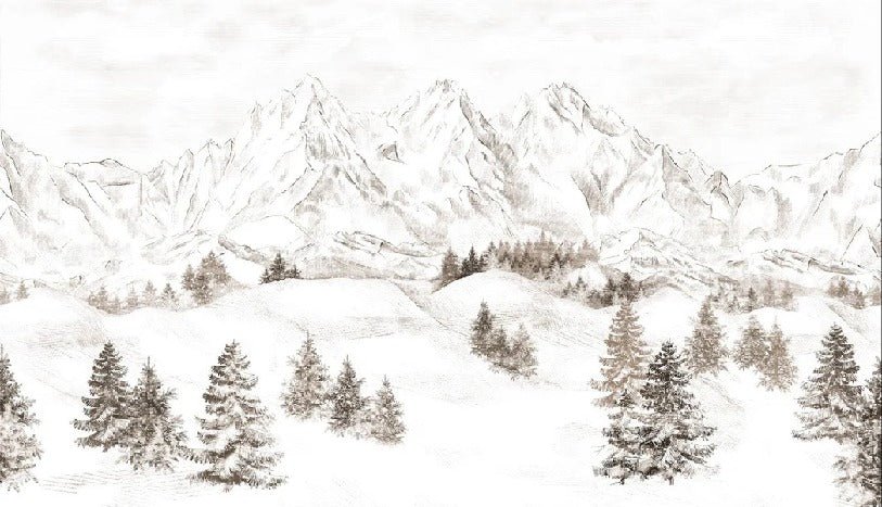 Papier peint montagne massif des Alpes, XXL, tendance
