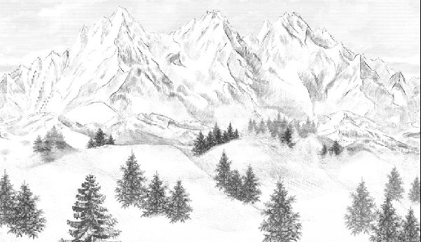 Tapete Berggipfel von Chamonix
