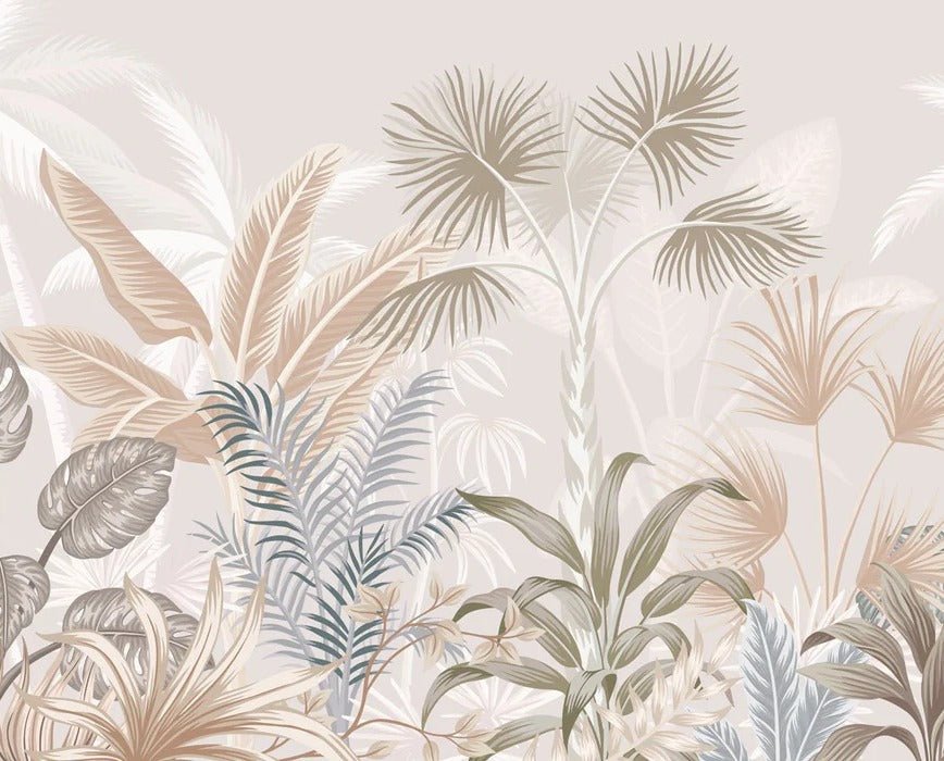 Papel pintado panorámico de la jungla de terracota