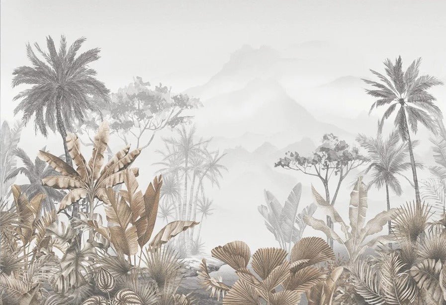 Papier peint tendance tropical sepia