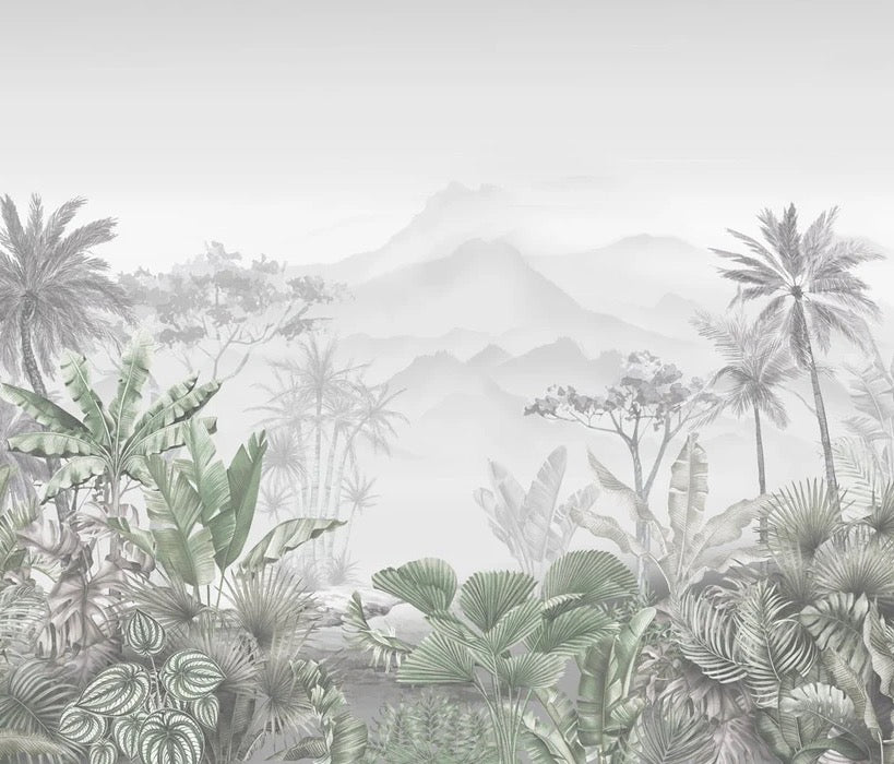 Papier peint tendance tropical vert, XXL, tendance