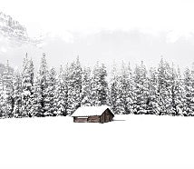 Carta da parati panoramica per chalet di montagna
