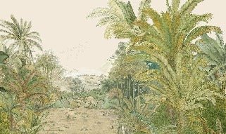 Papier peint exotique paradis vert, XXL, tendance